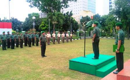 KODIM 0501/JAKARTA PUSAT SELENGGARAKAN UPACARA PERINGATAN 