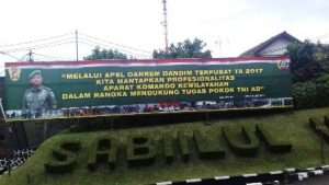 PUSTERAD GELAR APEL DANREM DANDIM TERPUSAT TA 2017 DI SECAPAAD BANDUNG