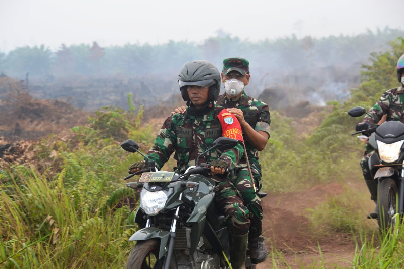 Serius Tangani Karhutla, Pangdam XII/Tpr Laksanakan Peninjauan di Kotawaringin Barat, Kalteng