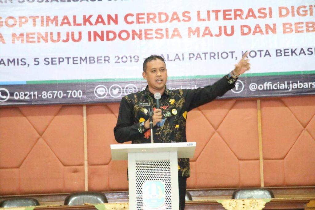 Dukung Ridwan Kamil, Wakil Wali Kota Bekasi Ikut Sosialisasikan Bahaya Berita Hoax