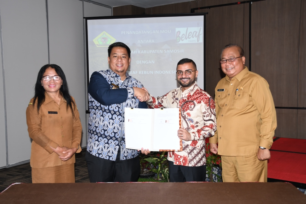 Tingkatkan Produksi Pertanian Bupati Samosir Teken Mou Dengan Pt Beleaf Kebun Indonesia