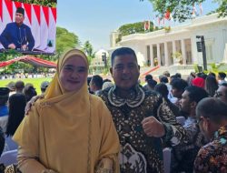 Cabup Pelalawan H. Nasarudin, SH. MH Didampingi Istri, Menghadiri Pelantikan Presiden RI Ke-8 di Jakarta