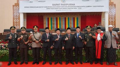 Kalapas Blangpidie Hadiri Rapat Paripurna Pengucapan Sumpah Pimpinan DPRK Aceh Barat Daya